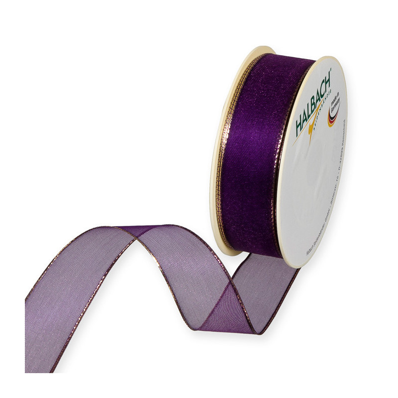 NAUHA LILA ORGANZA KULTAREUNA