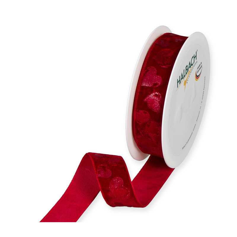 NAUHA PUNAINEN SAMETTI SYDÄMET