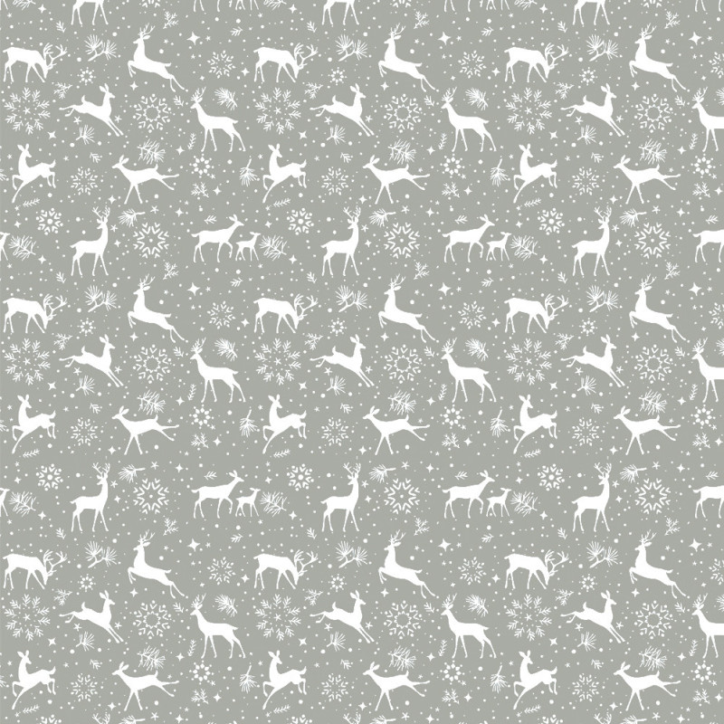 JOULUP HOPEA VALKOISET POROT 75X100