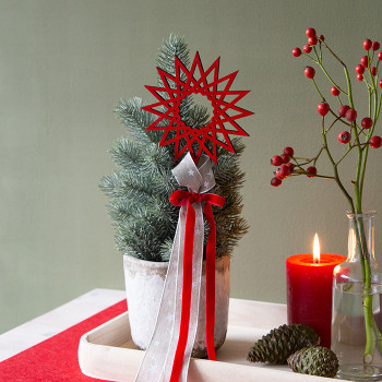 TÄHTITIKKUPSS/ 6 PUNAINEN PUUTA