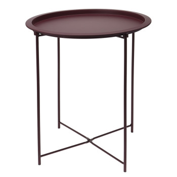 SIVUPÖYTÄ BURGUNDI PYÖREÄ