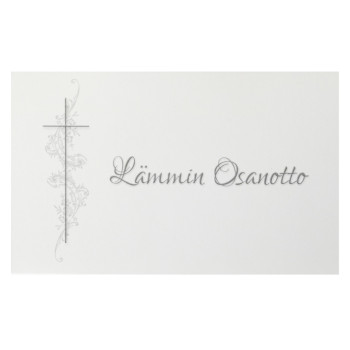 KORTTI LÄMMIN OSANOTTO+RISTI 2-OS