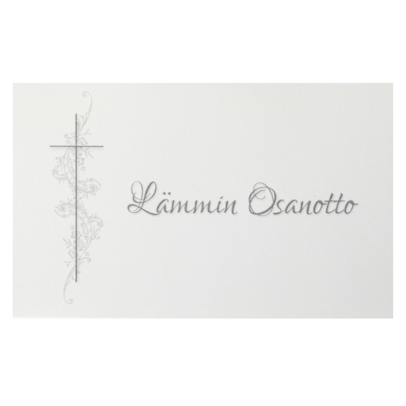 KORTTI LÄMMIN OSANOTTO+RISTI 2-OS