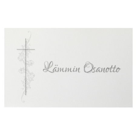 KORTTI LÄMMIN OSANOTTO+RISTI 2-OS
