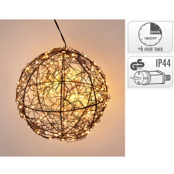 PALLO MU METALLI + LED VALOT H25CM